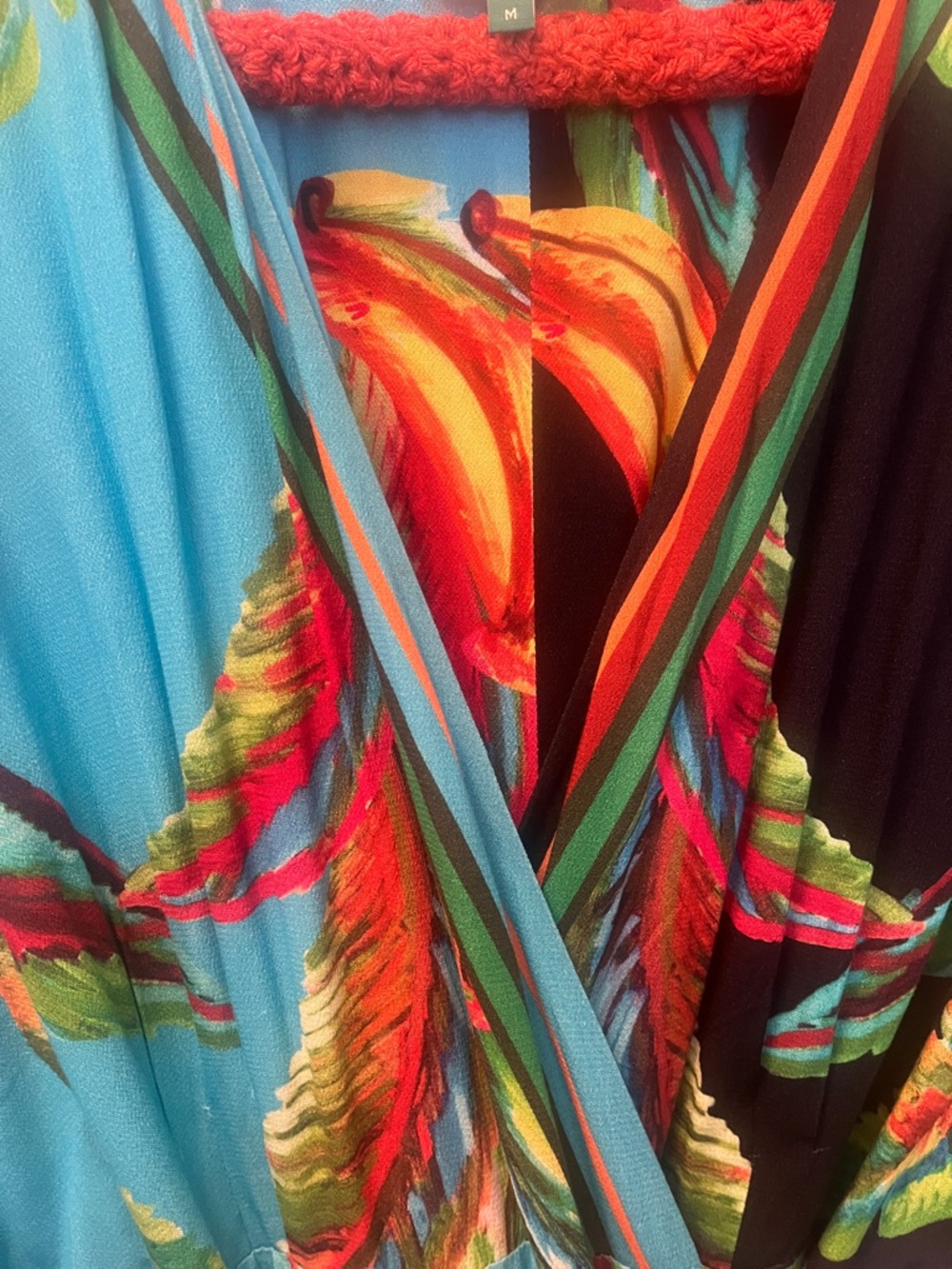 FARM Rio Turquoise & Black Tropical Banana Print Maxi Dress - Picture 4 of 4